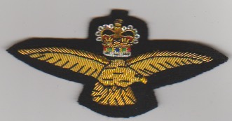 RAF Gold Eagle QC blazer badge - Click Image to Close